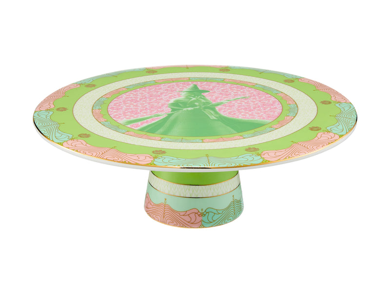 Maxwell & Williams Wicked Pink Goes Good With Green Footed Cake Stand 28cm - Elphaba