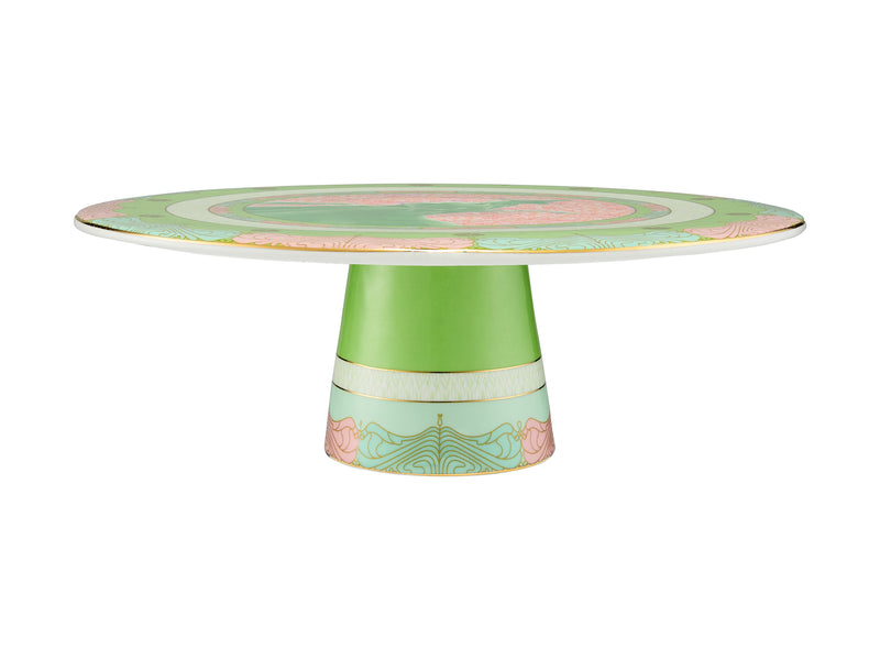 Maxwell & Williams Wicked Pink Goes Good With Green Footed Cake Stand 28cm - Elphaba