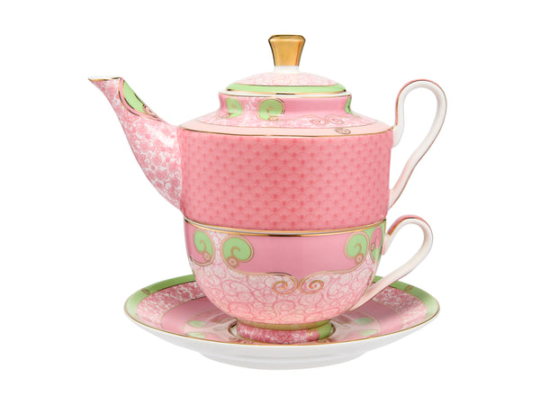 Maxwell & Williams Wicked Pink Goes Good With Green Tea for One With Infuser 380ml - Glinda