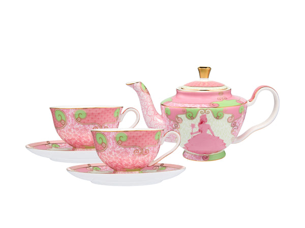 Maxwell & Williams Wicked Pink Goes Good With Green 5pc Tea Set - Glinda