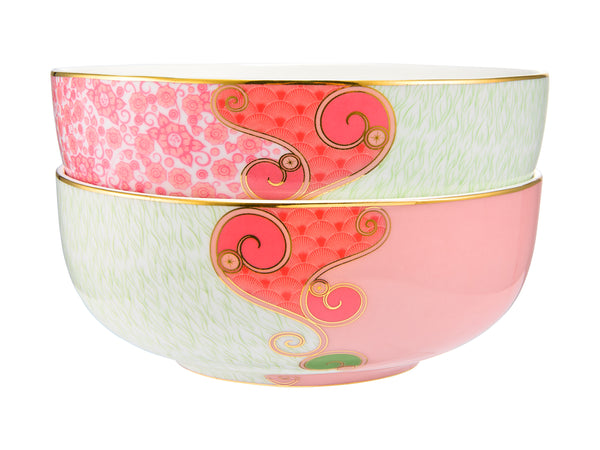 Maxwell & Williams Wicked Pink Goes Good With Green Bowls 12.5x5cm Set of 2 - Glinda