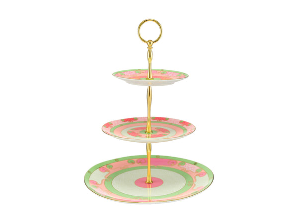 Maxwell & Williams Wicked Pink Goes Good With Green 3 Tiered Cake Stand - Glinda