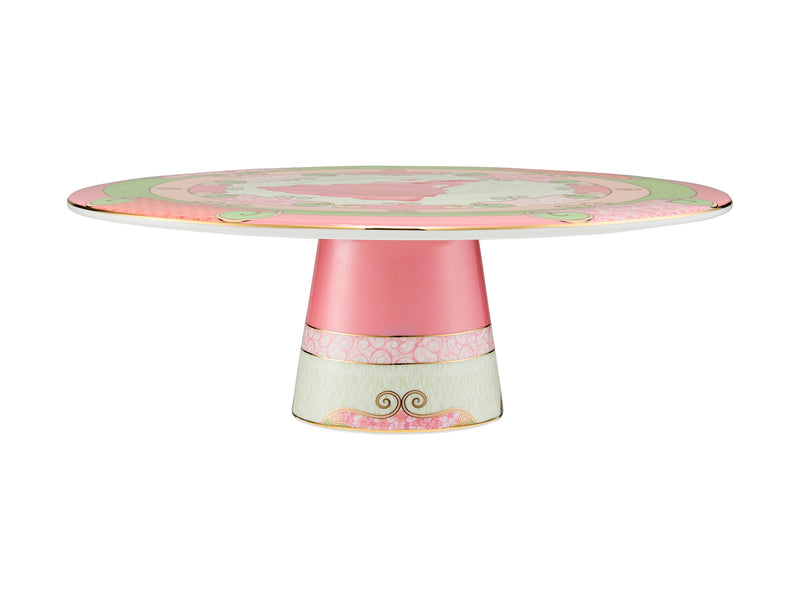 Maxwell & Williams Wicked Pink Goes Good With Green Footed Cake Stand 28cm - Glinda