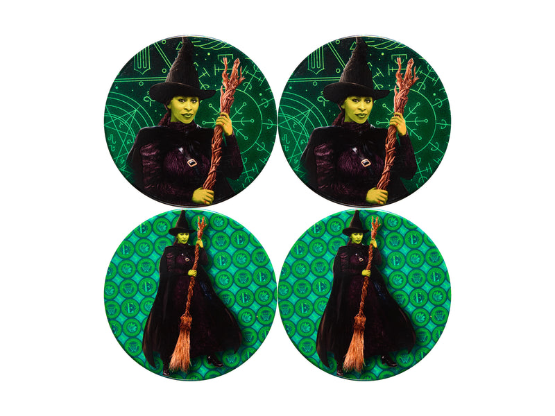 Maxwell & Williams Wicked Magical Ceramic Coasters 10cm Set of 4 - Elphaba