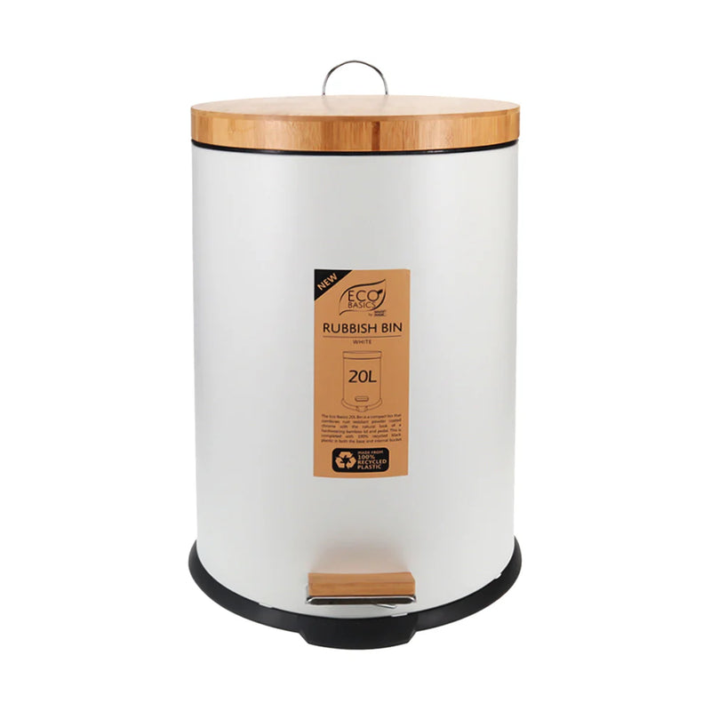 Eco Basics Rubbish Bin Square 20L - White