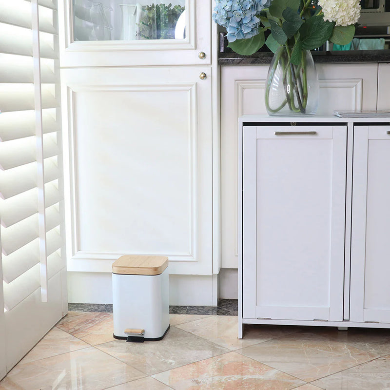 Eco Basics Rubbish Bin Square 3L - White