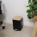 Eco Basics Rubbish Bin Square 6L - Black
