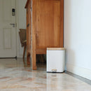 Eco Basics Rubbish Bin Square 6L - White