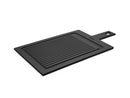 Woll Cut & Serve Board Handle With Ribs Black - 49x25x0.7cm