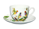 Maxwell & Williams Eloise Short Lyric Cup & Saucer 240ml - Gouldian Finch