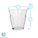 Fluted Drinking Glasses - 210ml - Set of 6