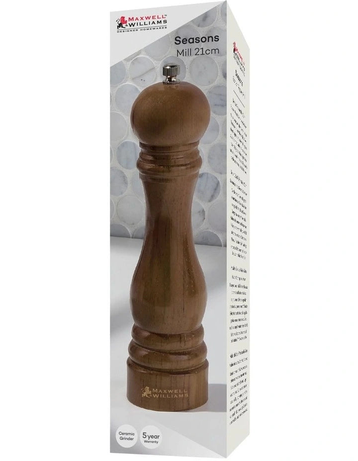 Maxwell & Williams Seasons Salt/Pepper Mill 21cm - Walnut - Gift Boxed