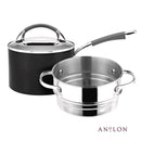 Anolon Endurance+ 18cm/2.8L Covered Saucepan & Bonus Steamer Set