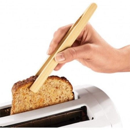 Appetito Bamboo Magnetic Toast Tongs 20cm