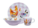 Maxwell & Williams Pete Cromer Barn Friends Children's 3pc Dinner Set - Chook - Gift Boxed