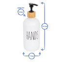 Glass Soap Dispenser - Hands - White