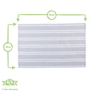 Nicola Spring Turkish Cotton Tea Towel 60 x 40cm - Grey with White Stripe