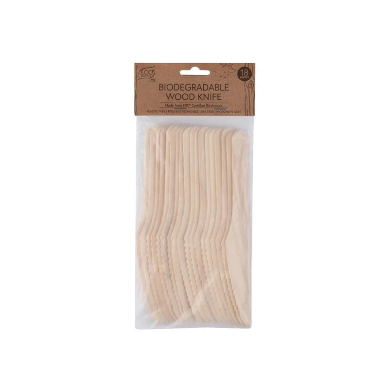 Eco Basics 18pc Biodegradable Wood Knives