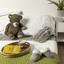 Hot Water Bottle With Plush Grey Cover