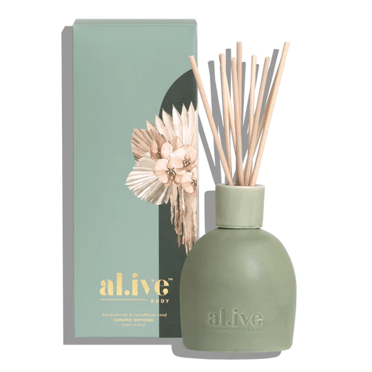 al.ive Blackcurrant & Caribbean Wood Diffuser - 250ml (Made in Australia)