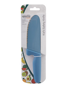 Appetito Kid's Safety Knife w/ Non-Stick Serrated Blade - Blue
