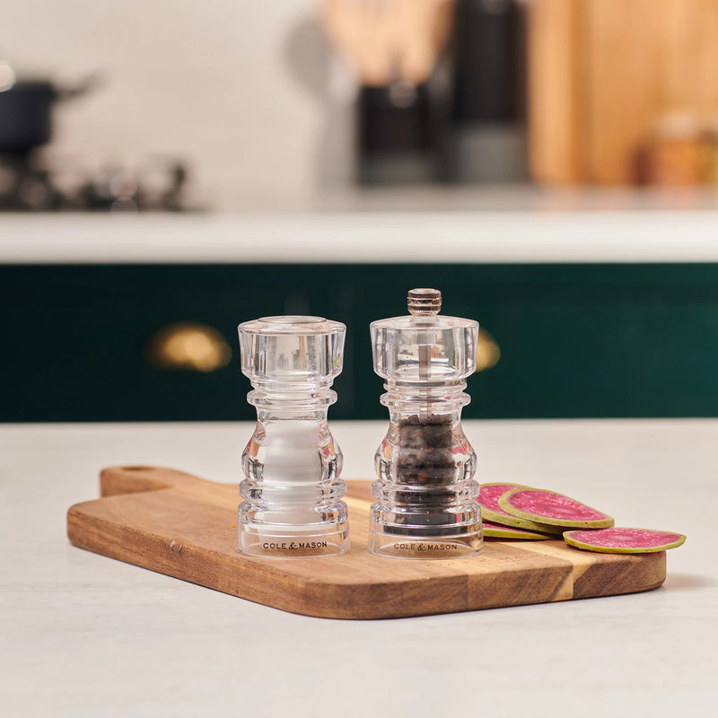 Cole & Mason London Acrylic Salt Shaker & Pepper Mill Gift Set 13cm