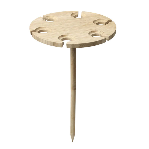 Picnic Table Round Wood - Bamboo