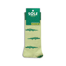 Crocodile Sole Mates Socks - Green