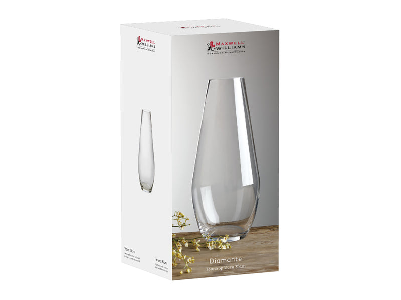 Maxwell & Williams Diamante Teardrop Vase - 35cm - Gift Box