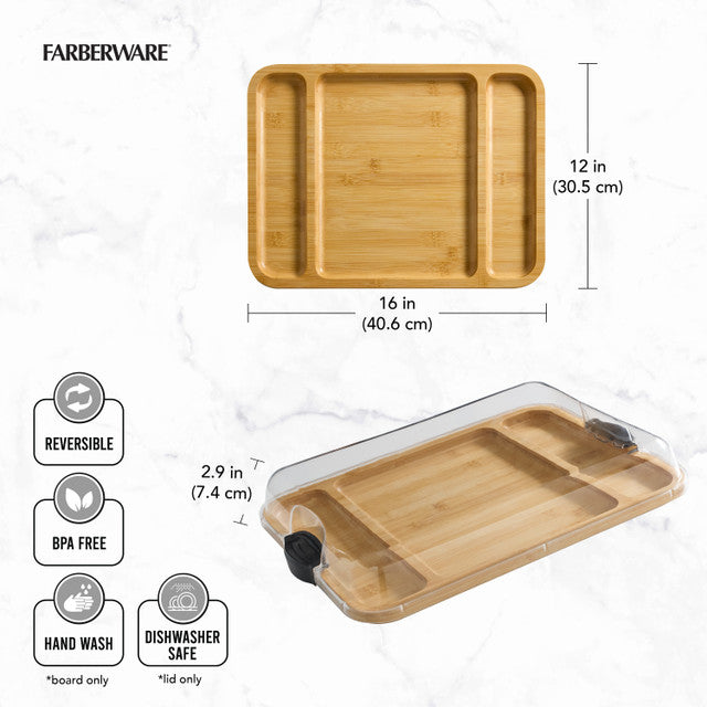 Farberware Build-a-Board Bamboo Rectangular Board - 30.4 x 40cm