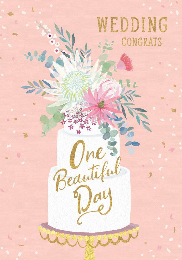 Wedding Congrats ... One Beautiful Day - Mini Gift Card - 8x10cm