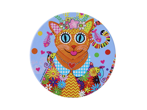 Maxwell & Williams Donna Sharam Kaleidoscope Ceramic Round Coaster 10cm - Ginger