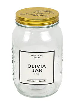 Olivia Glass Preserving Jar - 1000ml