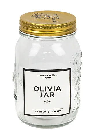 Olivia Glass Preserving Jar - 500ml