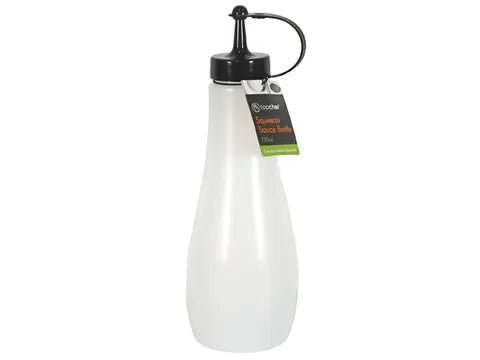 Top Chef Sauce Squeezable Bottle White w/ Black Lid, 25x9cm - 720ml