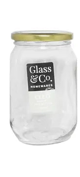 Glass Co. Cleo Round Large Glass Jar - 700ml