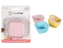 Top Chef Silicone 4pk Cupcake Liners - Square - 7X7X3.5cm