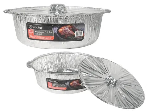 Top Chef Aluminum Foil Pot w/ Lid - 39x12cm