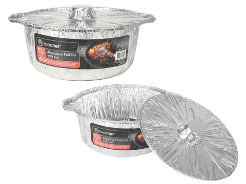 Top Chef Aluminum Foil Pot w/ Lid - 29x11cm