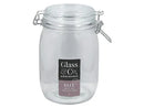 Glass Co. Elle Round Glass Clip Jar 1L - 17x9cm