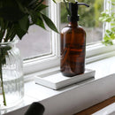 Soap Dispenser Dish - Ceramic - White - 17cm