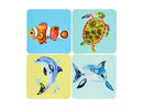 Maxwell & Williams Pete Cromer Cork Back Coaster Set of 4 Assorted  10.5cm - Ozzie Ocean