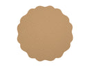 Casa Domani Banda Leather Look Placemat 38cm - Cream/Taupe