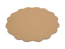 Casa Domani Banda Leather Look Placemat 38cm - Cream/Taupe
