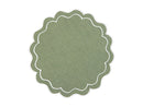 Casa Domani Banda Scallop Placemat 38cm - Green