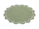 Casa Domani Banda Scallop Placemat 38cm - Green