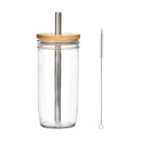 La Cafetière Bubble Tea Tumbler Clear Glass Cup with Stainless Steel Straw - 650ml