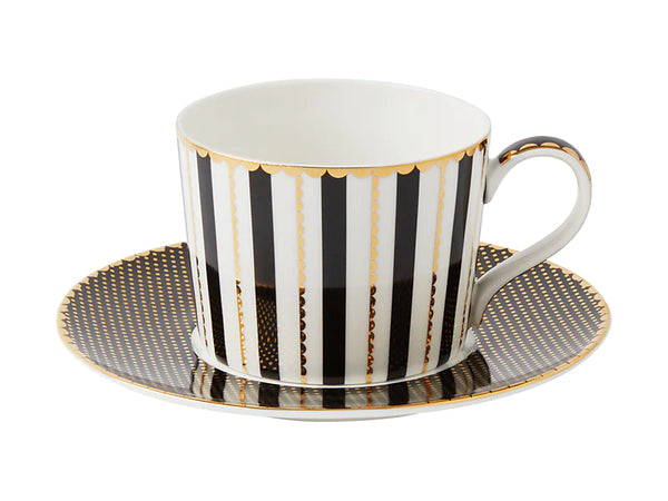 Maxwell & Williams Teas & C's Regency Cup & Saucer 240ml - Black - Gift Boxed