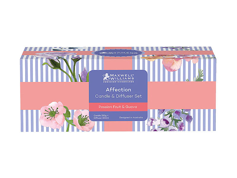 Maxwell & Williams Affection Passion Fruit Guava Candle & Diffuser Set