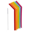 Joie Silicone Smoothie Straws with Brush - 6pcs